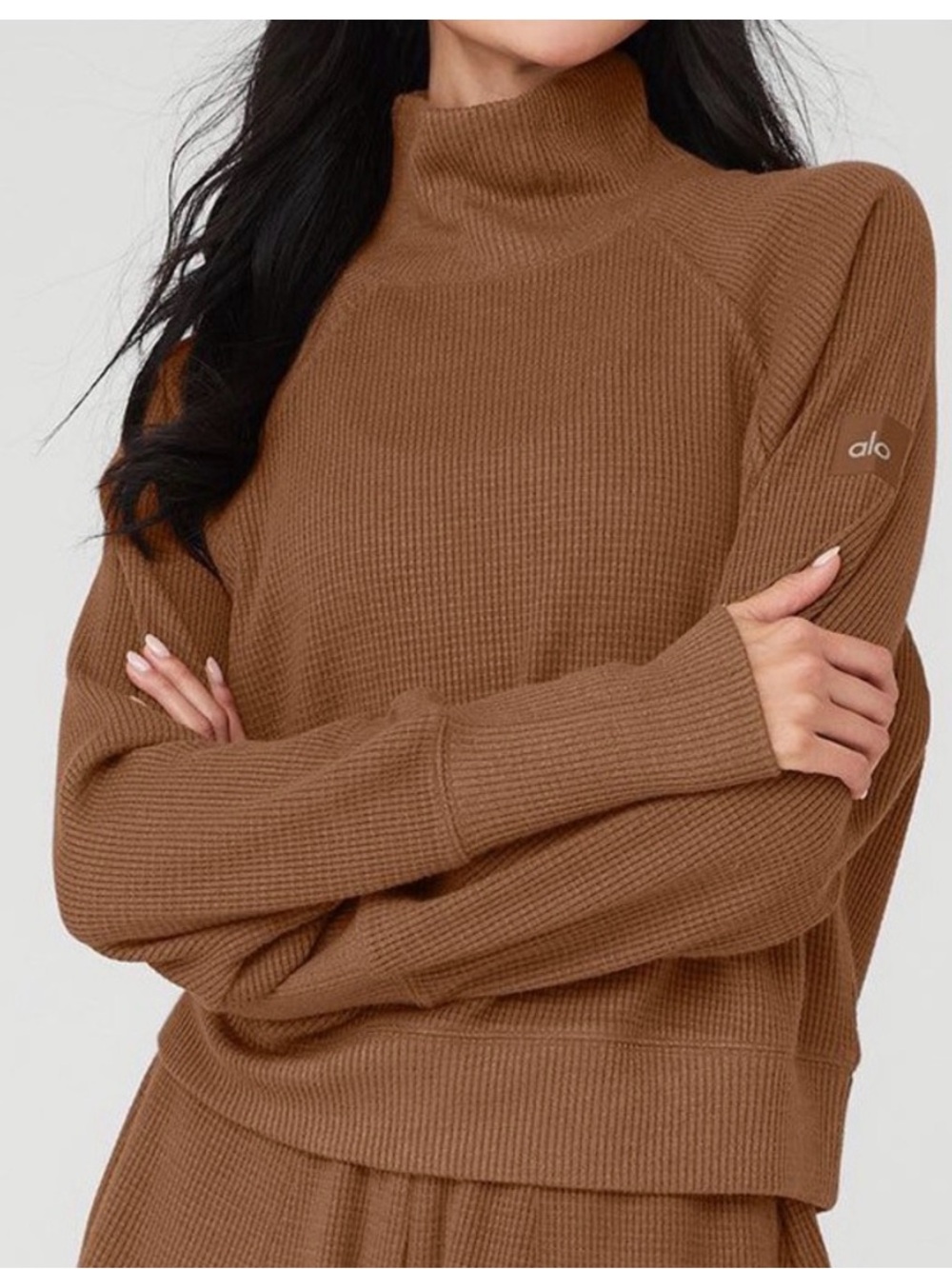 ALO Yoga Relaxed Waffle Knit set - Brown